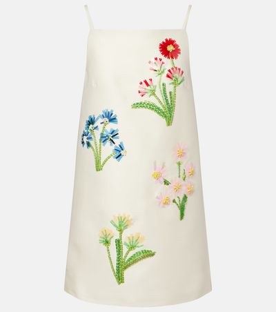 Leo Lin Leo Lin Leia embellished wool and silk minidress