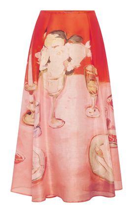 Leo Lin Leo Lin Leila Midi Skirt Aperitivo Print