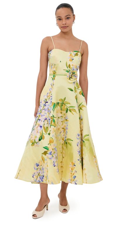 Leo Lin Leo Lin Mariela Midi Dress Wisteria Print