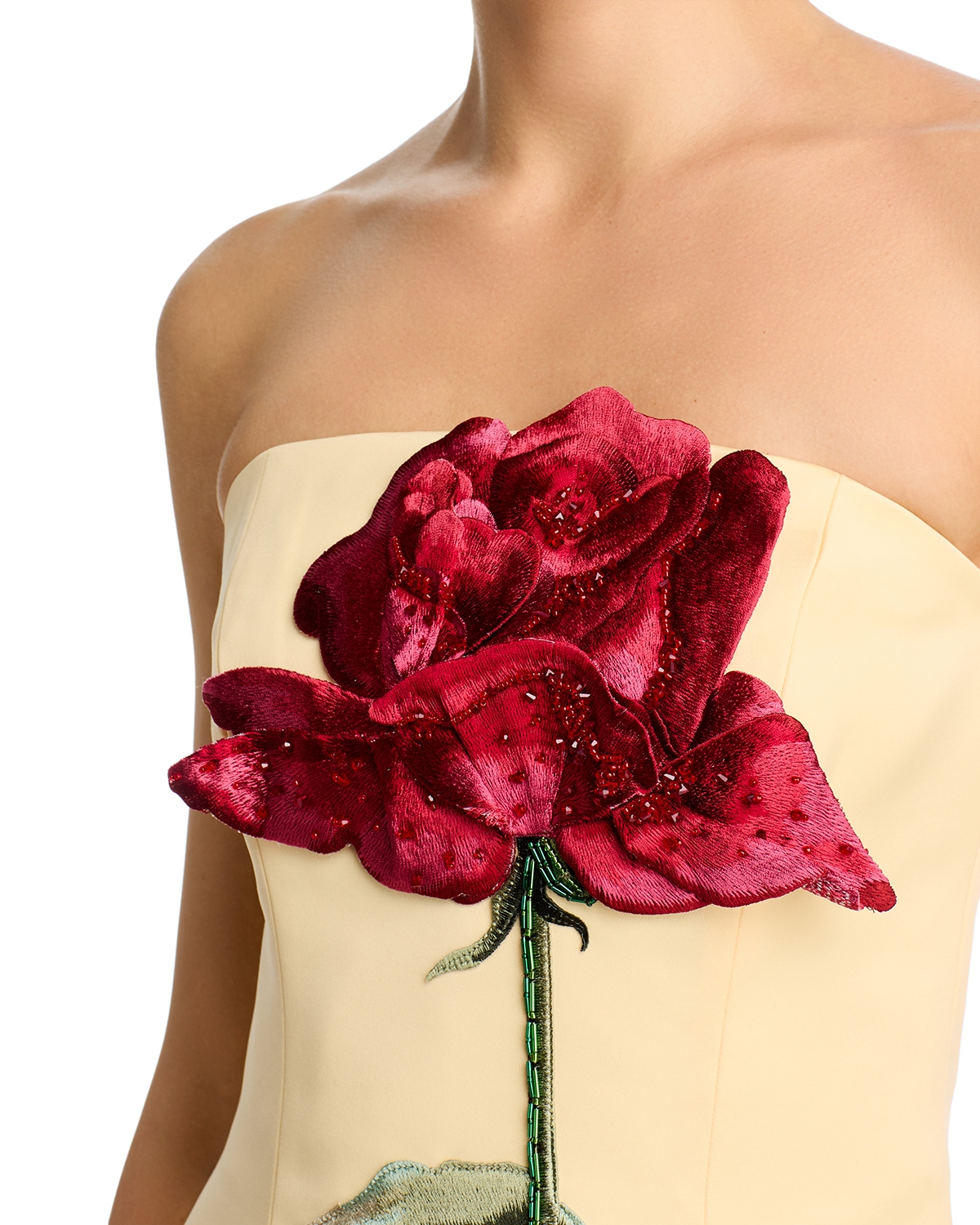 knee length dresses for ladies Rayna Appliqué Bustier Maxi Dress main image 0