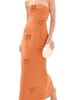 Leo Lin Leo Lin Rayna Bow Bustier Maxi Dress Ochre - 1