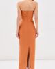 Leo Lin Leo Lin Rayna Bow Bustier Maxi Dress Ochre - 3