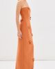 Leo Lin Leo Lin Rayna Bow Bustier Maxi Dress Ochre - 4
