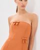 Leo Lin Leo Lin Rayna Bow Bustier Maxi Dress Ochre - 5