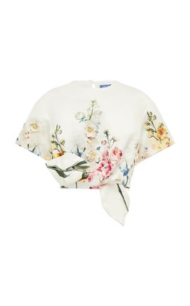 Leo Lin Leo Lin Riley Embroidered Crop Top