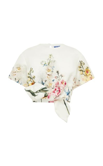 Leo Lin Leo Lin Riley Embroidered Crop Top