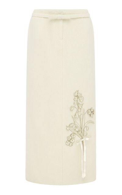 Leo Lin Leo Lin Saskia Applique Tweed Maxi Skirt Snow