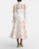 Leo Lin Leo Lin Selina floral ruffled linen-blend midi dress - 5
