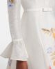 Leo Lin Leo Lin Selina floral ruffled linen-blend midi dress - 6