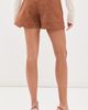 Leo Lin Leo Lin Tessa Embellished Vegan Suede Shorts Chestnut - 4