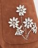 Leo Lin Leo Lin Tessa Embellished Vegan Suede Shorts Chestnut - 6
