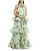 Leo Lin Leo Lin Thalia Printed Silk Tiered Maxi Dress - 3