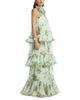Leo Lin Leo Lin Thalia Printed Silk Tiered Maxi Dress - 5