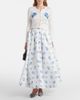 Leo Lin Leo Lin Victoria floral pleated cotton maxi skirt - 2