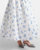 Leo Lin Leo Lin Victoria floral pleated cotton maxi skirt - 4