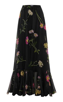 Leo Lin Leo Lin Zinnia Maxi Skirt Meadow Mist In Ebony