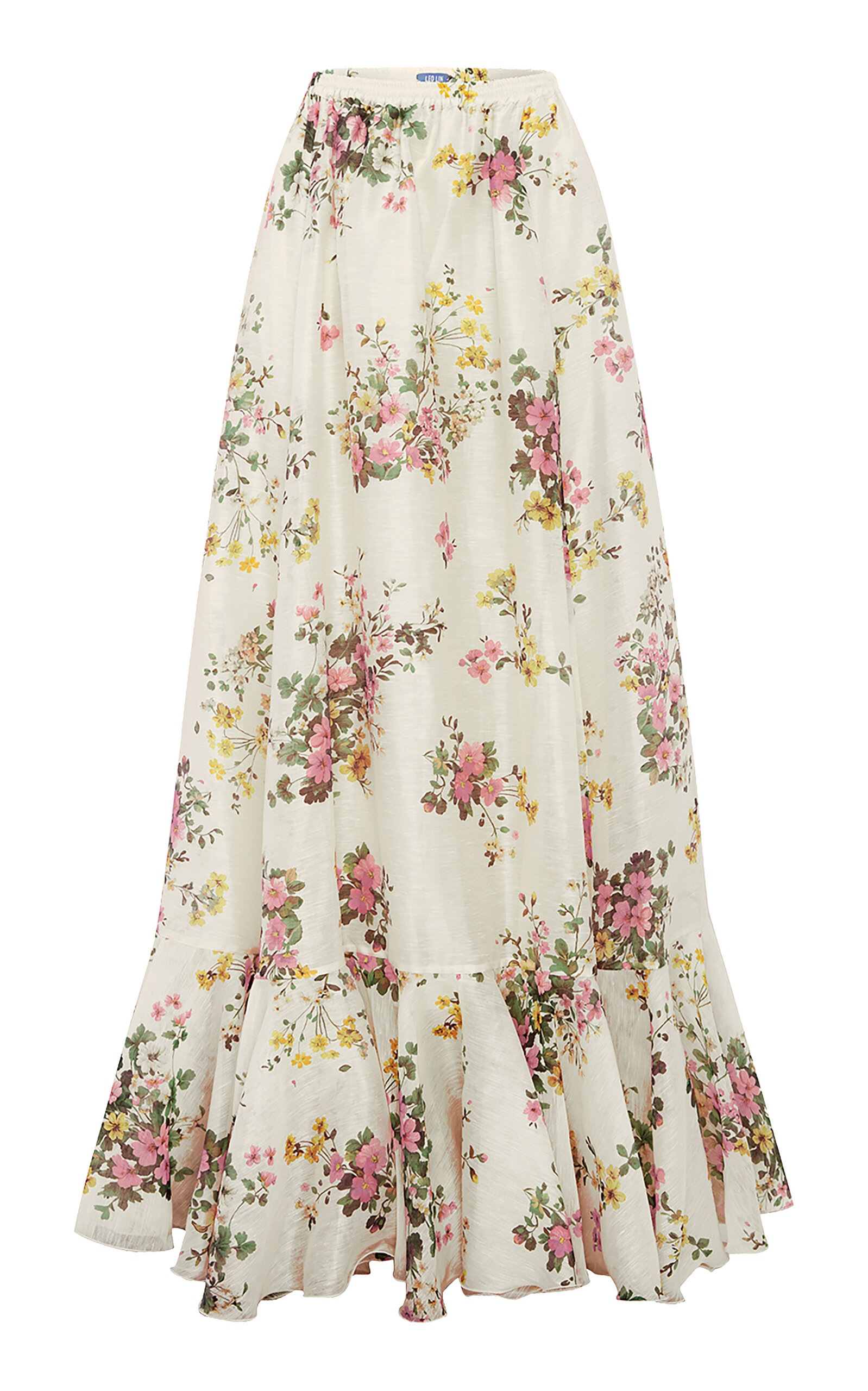 Leo Lin Leo Lin Zinnia Maxi Skirt Posy Print In Snow