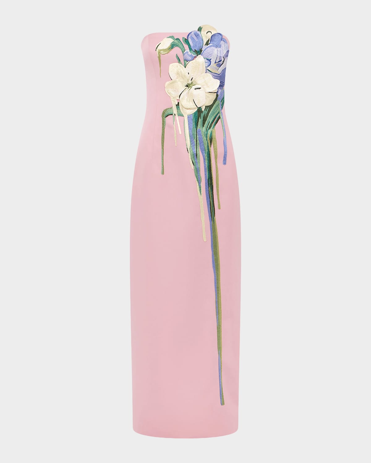 LEO LIN Rayna Embroidered Bustier Maxi Dress