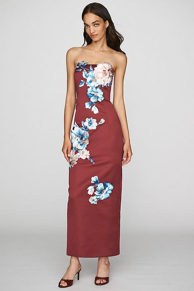 LEO LIN Rayna Embroidered Midi Dress