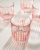 Les-Ottomans Les-Ottomans Set of 4 striped crystal tumblers - 2