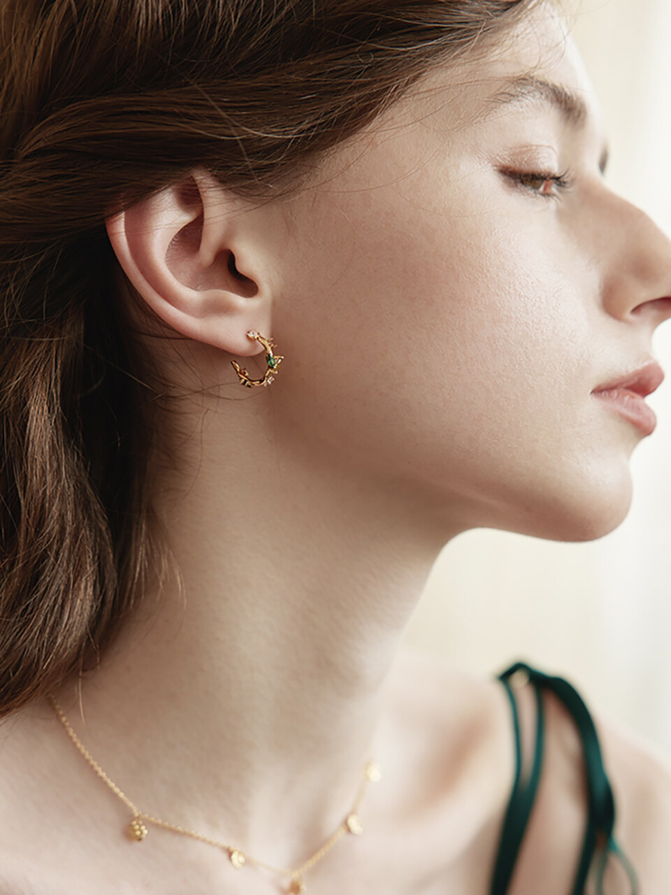 Les Bijoux Philosophy Simple Glorious Cubic Earring_2 Colors