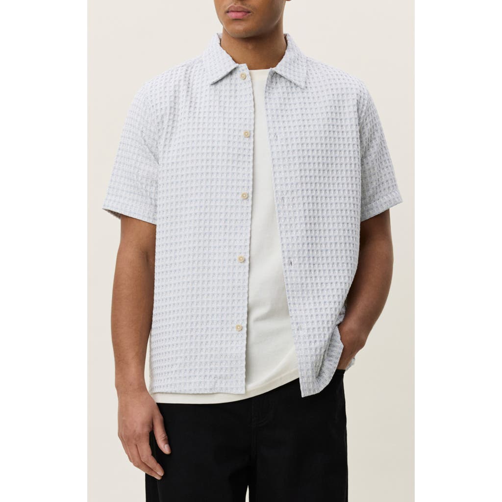 Les Deux Les Deux Check Cotton Seersucker Button-Up Shirt