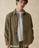 Les Deux Les Deux Dyed Denim Overshirt Top in Brown, Men's at Urban Outfitters - 1