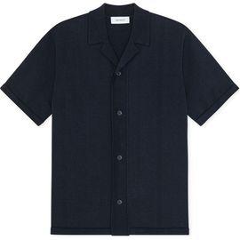 Les Deux Les Deux Emmett Arabesque Knit Cotton Camp Shirt