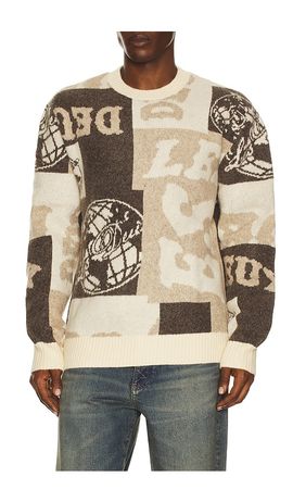 Les Deux Les Deux Globe Crew Neck Knit Sweater