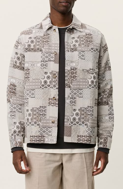 Les Deux Les Deux Layton Patch Jacquard Button-Up Shirt Jacket