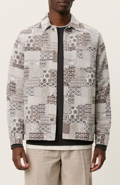 Les Deux Les Deux Layton Patch Jacquard Button-Up Shirt Jacket