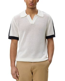 Les Deux Les Deux Logo Grid Knitted Polo