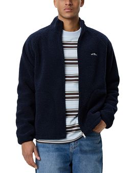 Les Deux Les Deux Logo Patch Zip Teddy Jacket