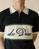 Les Deux Les Deux Logo Quarter Zip Short Sleeve Polo Sweater in Black, Men's at Urban Outfitters - 3