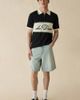 Les Deux Les Deux Logo Quarter Zip Short Sleeve Polo Sweater in Black, Men's at Urban Outfitters - 4