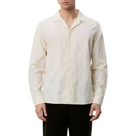 Les Deux Les Deux Long Sleeve Flower Jacquard Camp Shirt