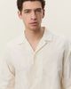 Les Deux Les Deux Long Sleeve Flower Jacquard Camp Shirt - 3