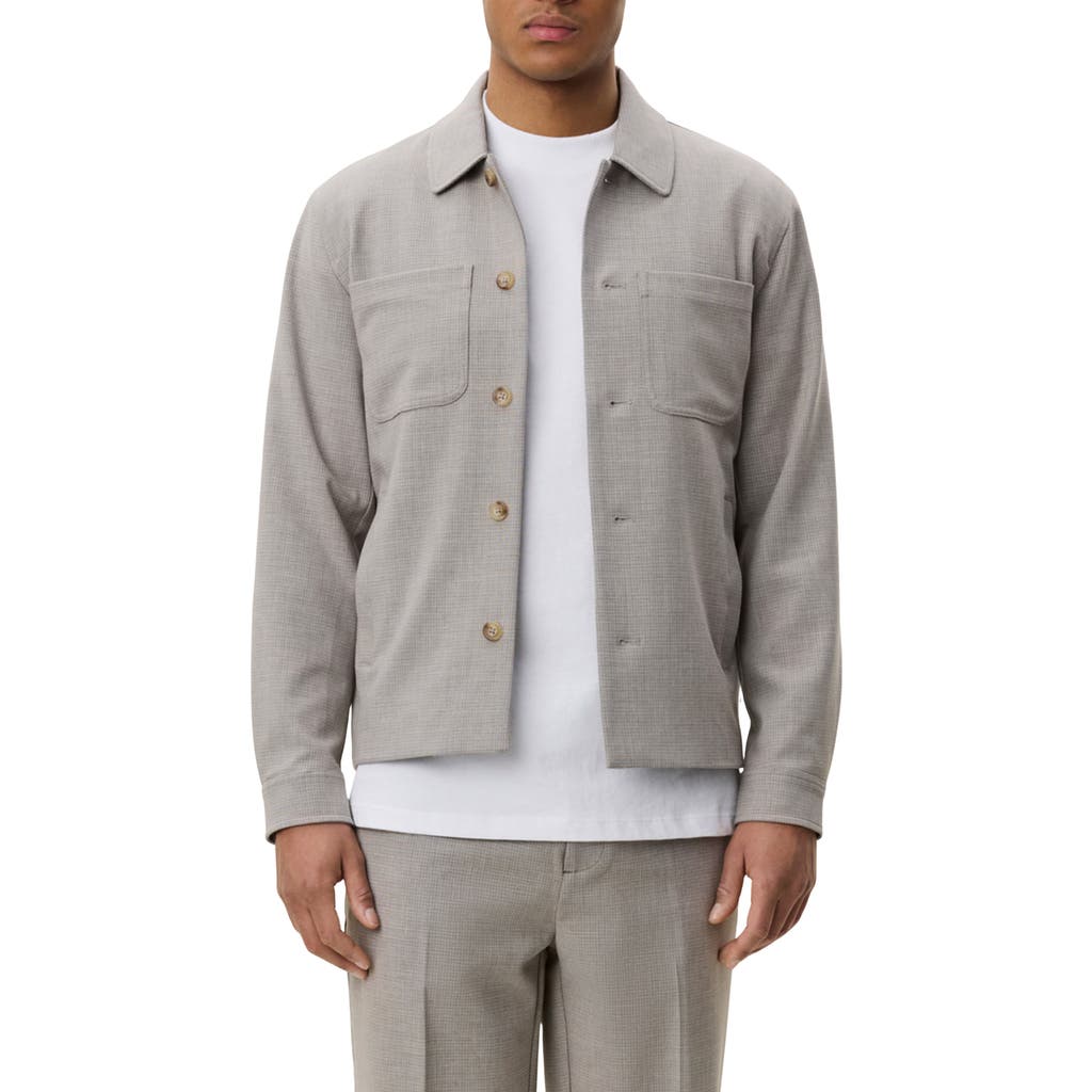 Les Deux Les Deux Mini Check Hybrid Shirt Jacket