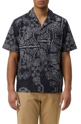 Les Deux Les Deux Paisley Print Organic Cotton Camp Shirt
