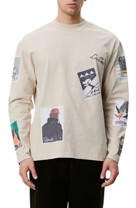 Les Deux Les Deux Stamp Graphic Long Sleeve T-Shirt