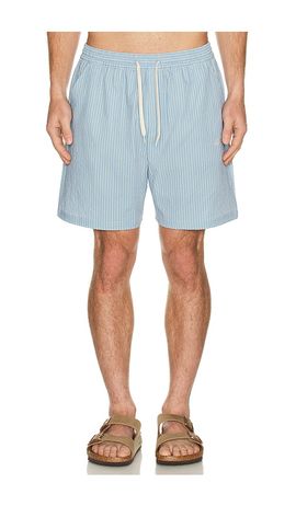 Les Deux Les Deux Stan Stripe Seersucker Swim Shorts