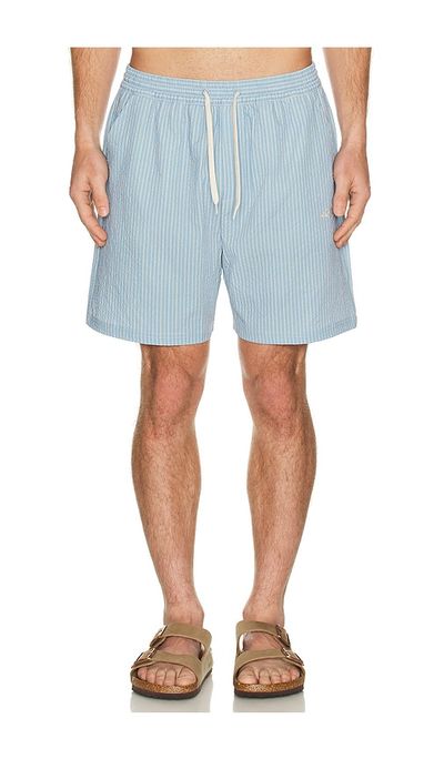 Les Deux Les Deux Stan Stripe Seersucker Swim Shorts