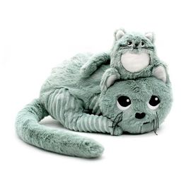 Les Ptipotos Les Ptipotos Cat Mom & Her Baby - Secret Keeper Plush Toy, Eco-Friendly, Soft & Washable