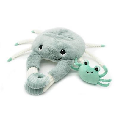Les Ptipotos Les Ptipotos Crab Mom & Her Baby - Secret Keeper Plush Toy, Eco-Friendly, Soft & Washable