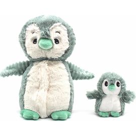 Les Ptipotos Les Ptipotos Penguin Mom & Her Baby - Secret Keeper Plush Toy, Eco-Friendly, Soft & Washable