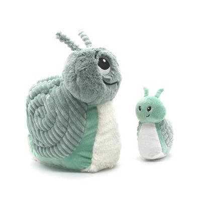 Les Ptipotos Les Ptipotos Snail Mom and Her Baby - Secret Keeper Plush Toy, Eco-Friendly, Soft & Washable