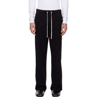 Les Tien Les Tien Black French Terry Classic Sweatpants