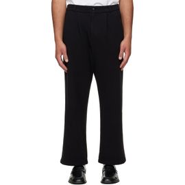 Les Tien Les Tien Black French Terry Suit Trousers