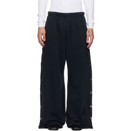 Les Tien Les Tien Black Heavyweight Party Snap Sweatpants
