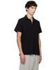 Les Tien Les Tien Black Short Sleeve Rugby Polo - 2